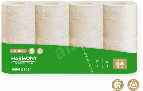 Toaletní papír Harmony Professional 8ks 3-vrstvý ECO RECY