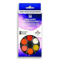 Vodové barvy KOH-I-NOOR 36 barev, brilantní barvy foto