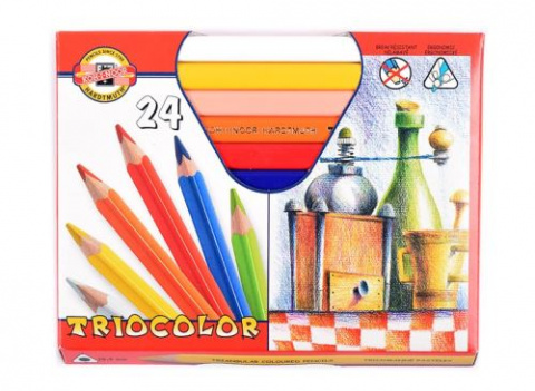 Pastelky Triocolor 10.5mm 24ks 3154