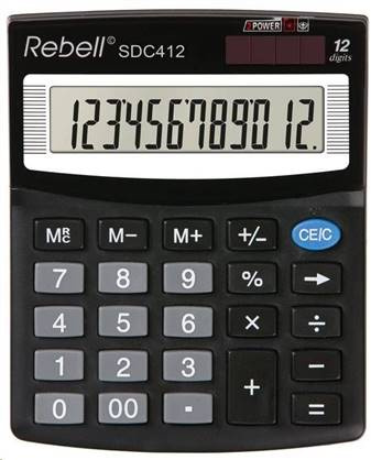 Kalkulačka Rebell stolní SDC412+, 12-míst