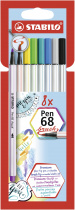 STABILO Pen 68 brush sada 8 barev - štětcový hrot foto