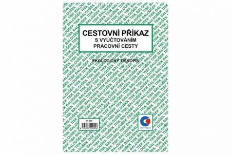 Cestovní příkaz s vyúčtováním prac. cesty A5 ET230