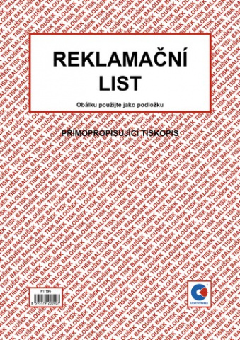 Reklamační list A4 Bal.sp. PT195