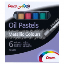 Olejové pastely  Pentel 6ks METALLIC foto