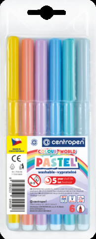 Popisovače sada 7550/ 6ks Pastel Colour world