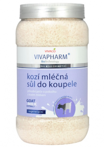 VIVAPHARM sůl do koupele s kozím mlékem 1200g