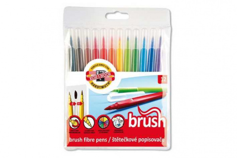 Popisovače sada 1009/12 Koh-i-noor Brush - štětcové