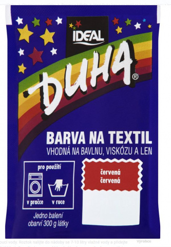 Duha barva na textil 15g červená