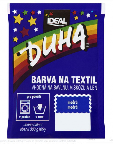 Duha barva na textil 15g modrá