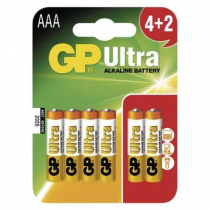 Baterie GP AAA alkalická Ultra 1,5V  4+2ks foto