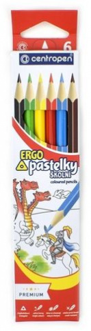 Pastelky Centropen trojhranné 6 barev