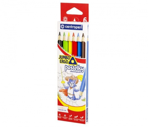 Pastelky Centropen trojhranné JUMBO 6 barev