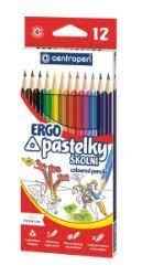 Pastelky Centropen trojhranné JUMBO 12 barev