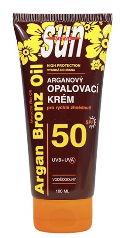 SUN Vital opalovací krém s arganovým olejem 100ml OF50