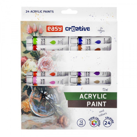 Barvy Akrylové 24 barev po 12ml