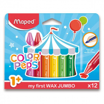 Voskové pastely Maped ColorPeps Wax JUMBO 12 barev trojhranné foto