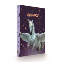 Box na sešity A5 s gumou JUMBO 4cm Unicorn - Pegas foto