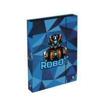 Box na sešity A4 s gumou JUMBO 4cm Oxy Sherpy Robot foto