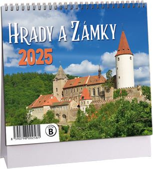 Stolní kalendář Aria B K708 Hrady a zámky mini 2025