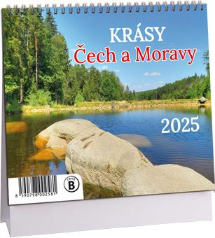 Stolní kalendář Aria B K700 Krásy Čech a Moravy mini 2025