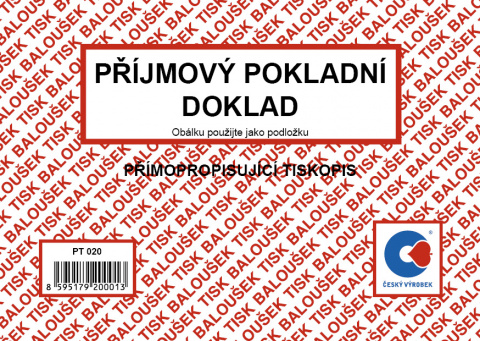 Příjmový pokl. doklad A6 Bal.sp. PT020