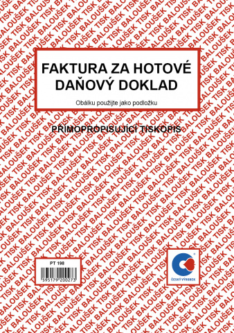 Faktura za hotové - daňový dokl. A5 Bal.sp. PT198