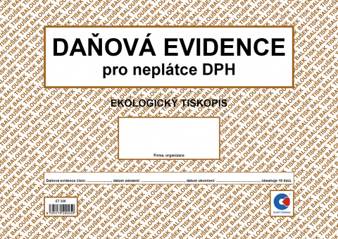 Daňová evidence pro neplátce DPH ET328