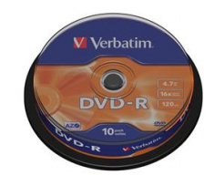 DVD-R Verbatim 16x/4.7GB/spindl/120min. 10ks foto