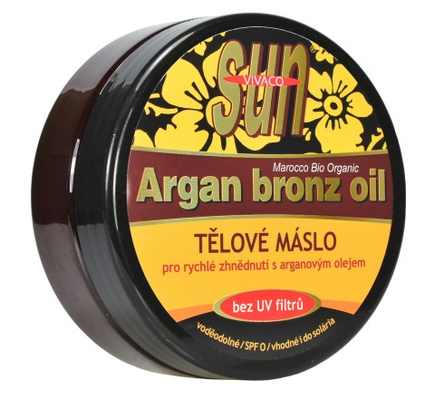 SUN Vital opalovací máslo s arganovým olejem 200ml bez UV pro rychlé zhnědnutí