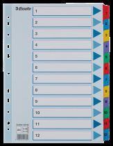 Rozdružovač Esselte 1-12 čísel A4 zesílené Mylar 100162 foto