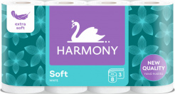 Toaletní papír Harmony Soft White 8ks 3-vrstvý foto