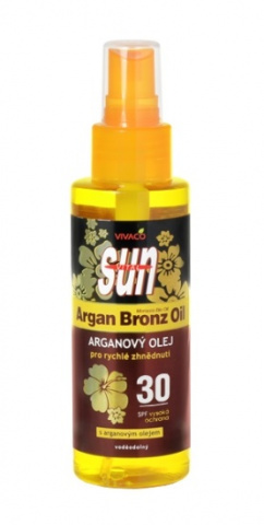 SUN Opalovací olej OF30 s BIO arganovým olejem 100ml