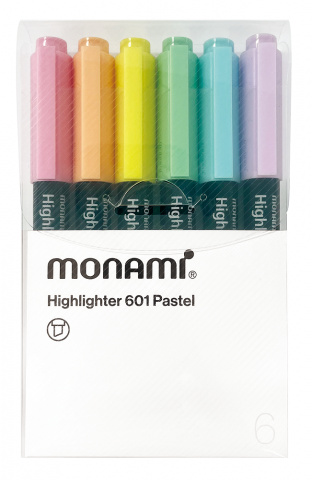 Zvýrazňovače Monami 6ks Pastel