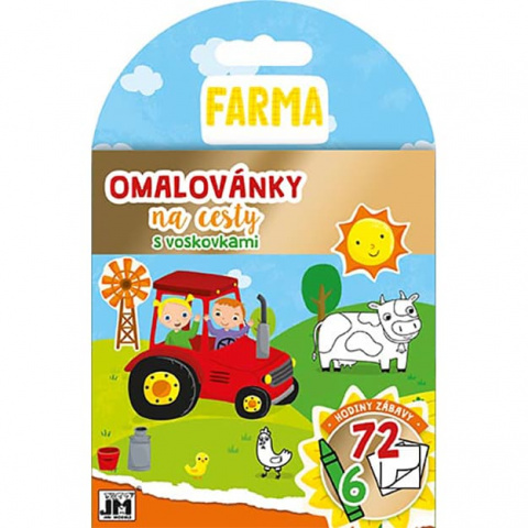 Omalovánky na cesty Farma s voskovkami