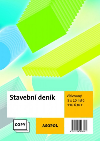 Stavební deník A4 3x10l. AS 110630