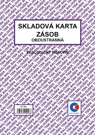 Skladová karta A5/10 oboustranná ET450