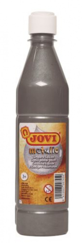 Tempera 500ml  JOVI  metalická stříbrná