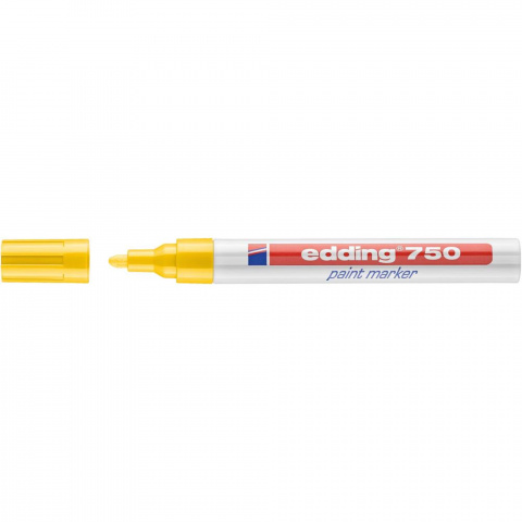 Popisovač Edding 750 hrot 2-4mm lakový žlutý