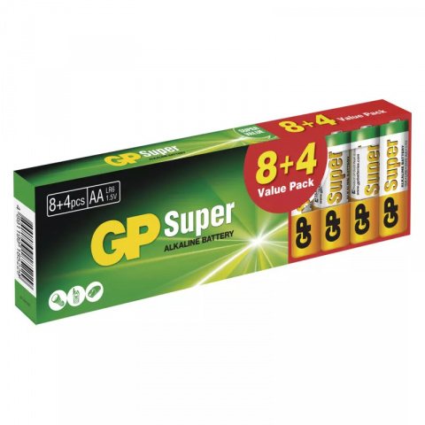 Baterie GP AA alkalická Ultra 1,5V LR6 12ks AKCE