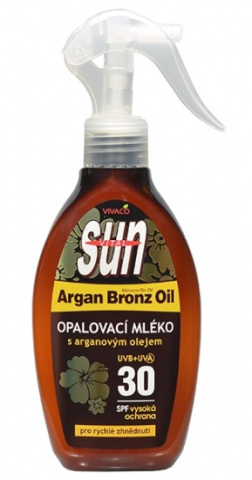 SUN Vital opalovací mléko s arganovým olejem 200ml OF30 pro rychlé zhnědnutí