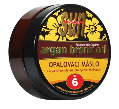 SUN Vital opalovací máslo s arganovým olejem 200ml OF6 pro rychlé zhnědnutí