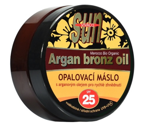 SUN Vital opalovací máslo s arganovým olejem 200ml OF25 pro rychlé zhnědnutí