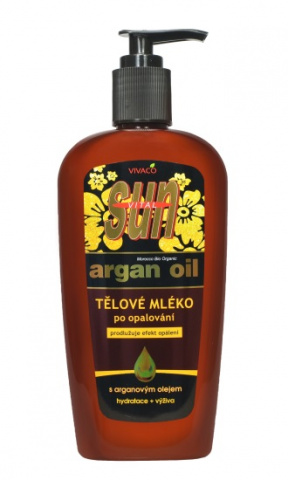 SUN tělové mléko po opalování s BIO arganovým olejem 300ml pumpa