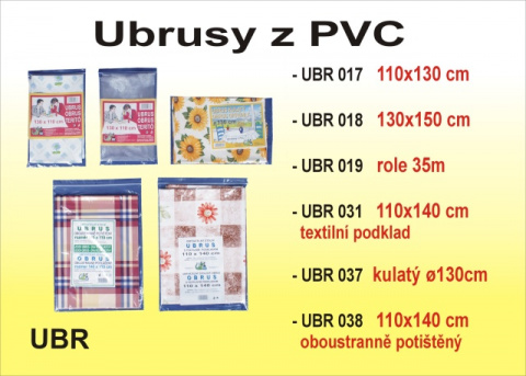 Ubrus fólie PP 130 x 110cm