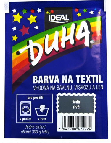 Duha barva na textil 15g šedá